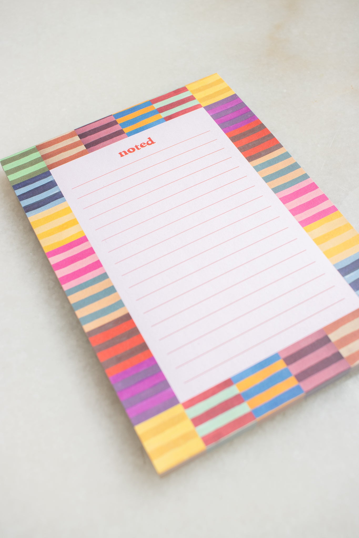 Multicolor Stripe Noted Notepad