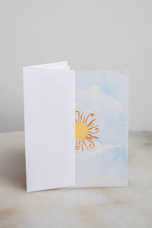 Thank You For Everything Sun Card