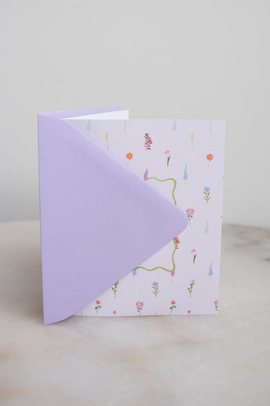 Thinking of You Lilac Flower Card