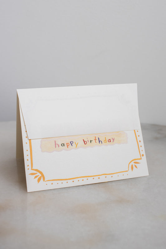 Long Cake + Candles Birthday Card