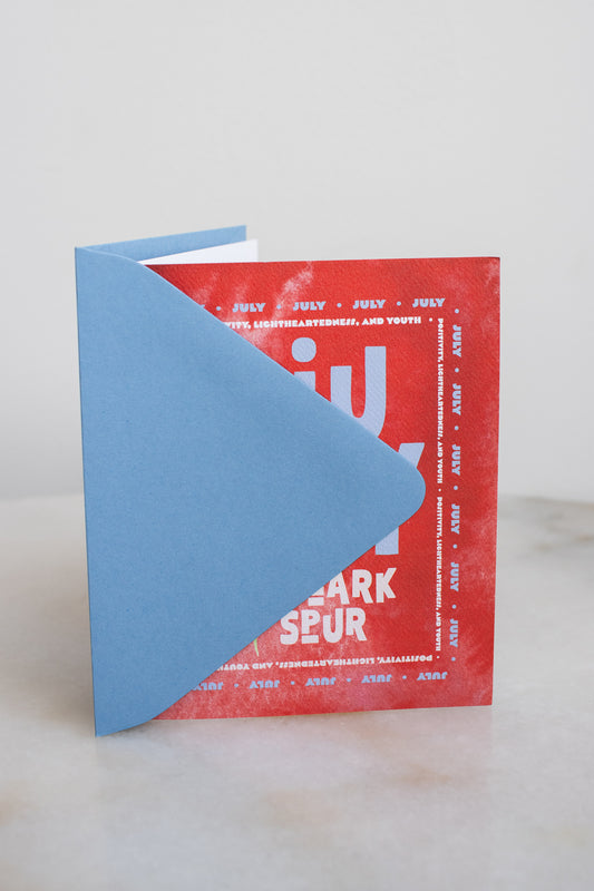 July Birth Month Flower Card