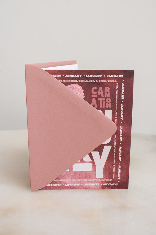 January Birth Month Flower Card