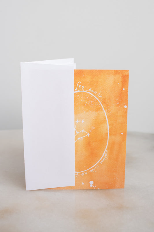 Leo Constellation Card