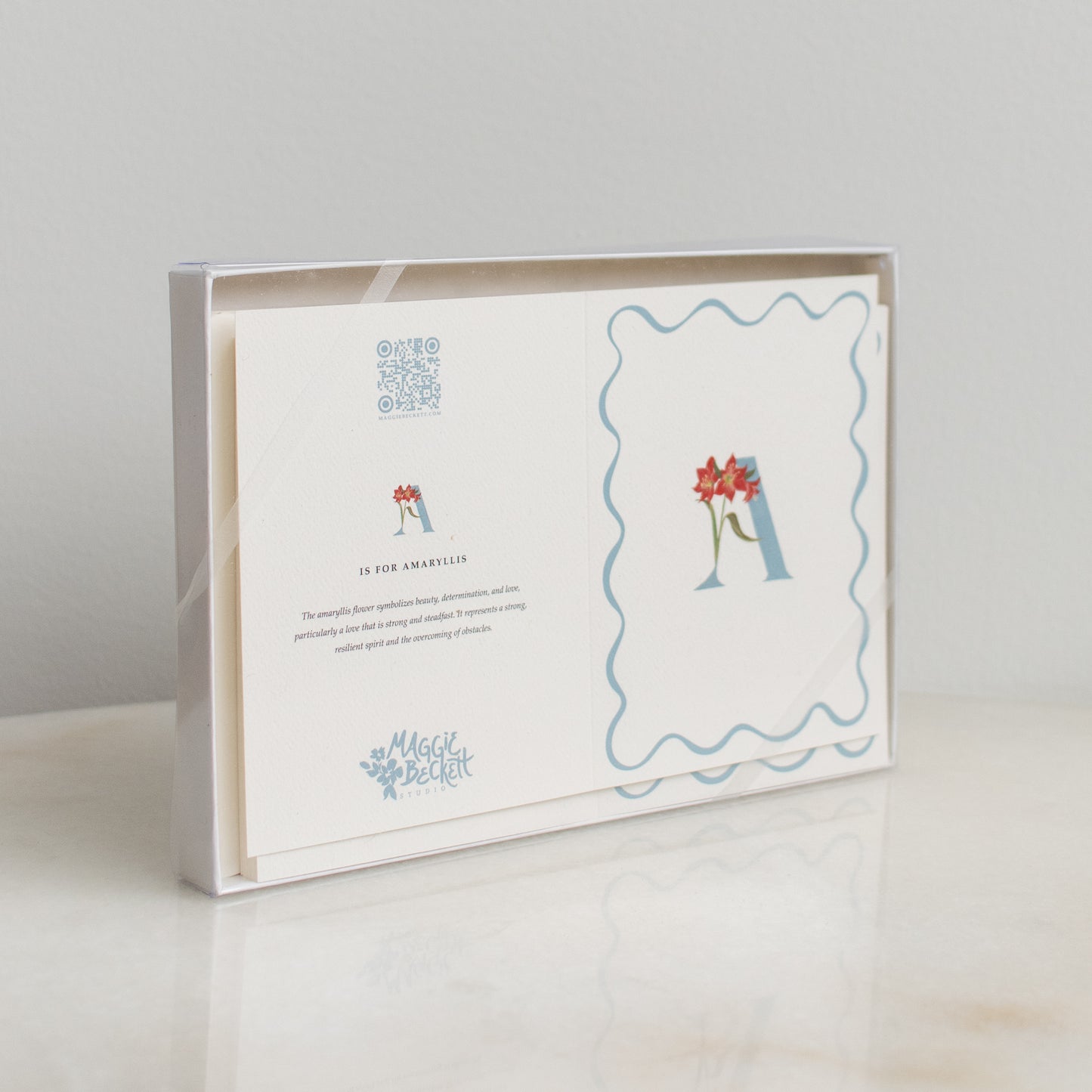 Floral Initials Boxed Note Cards
