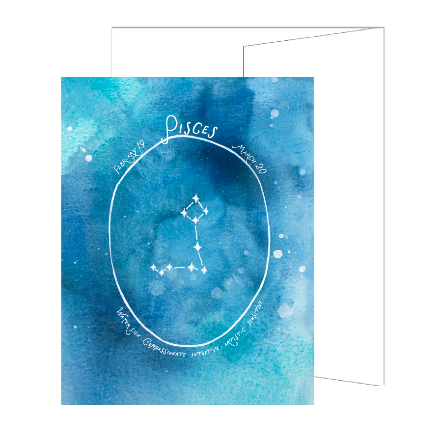Pisces Constellation Card