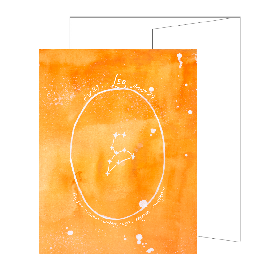 Leo Constellation Card