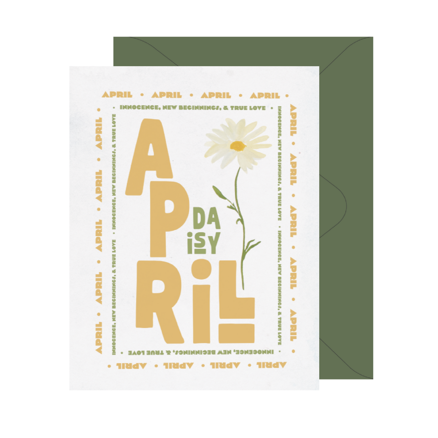 April Birth Month Flower Card