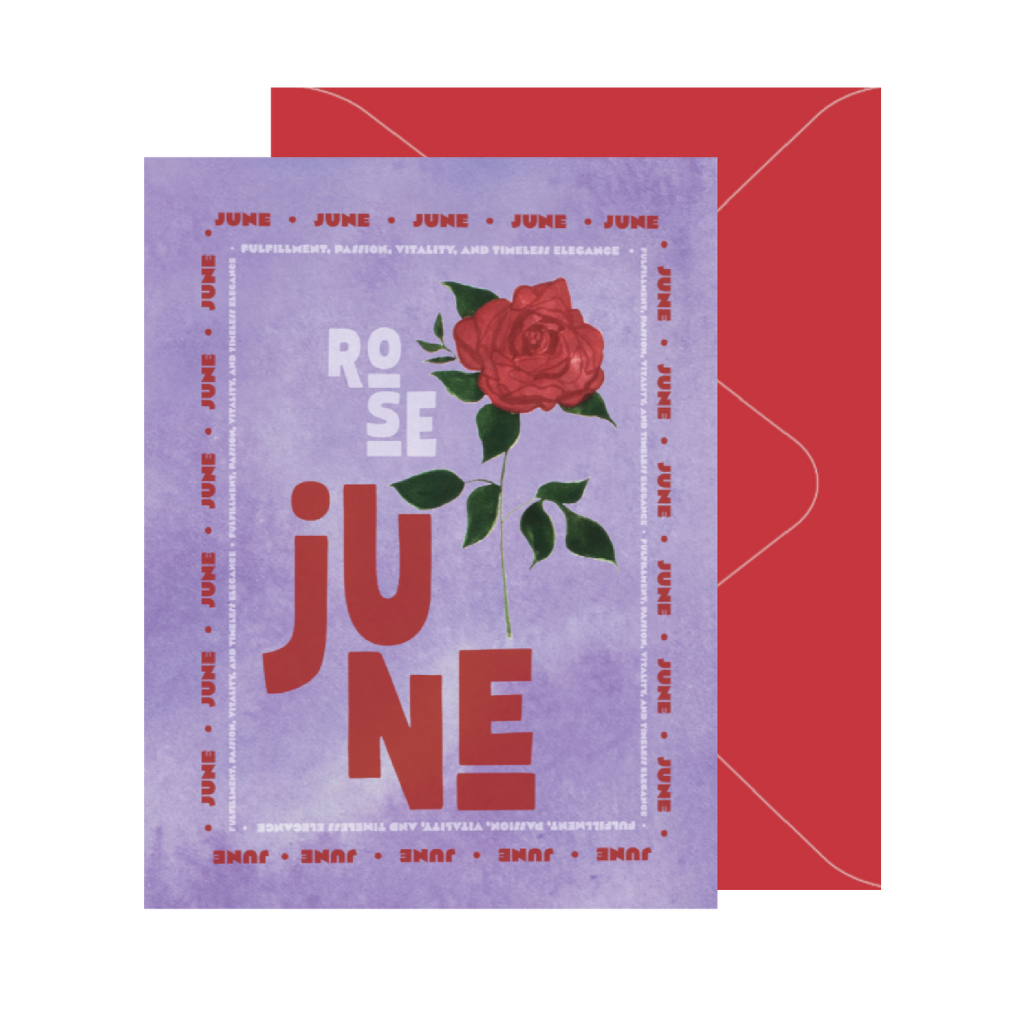 June Birth Month Flower Card