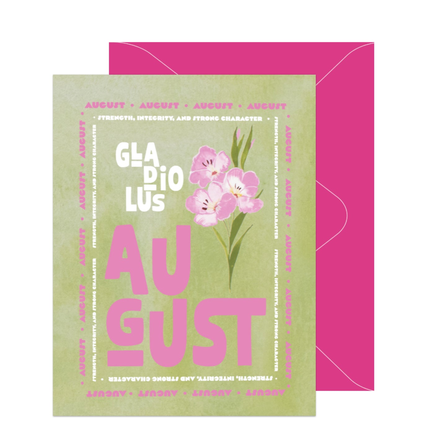August Birth Month Flower Card