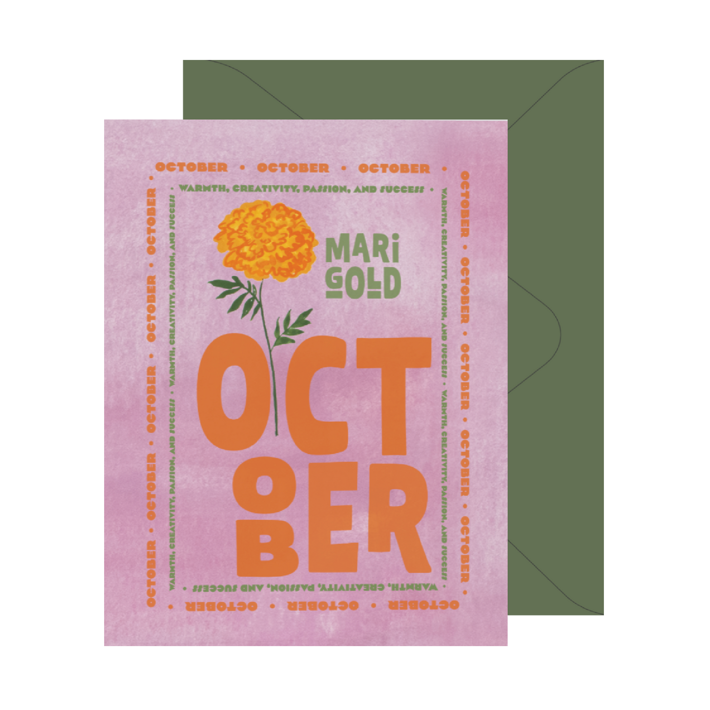 October Birth Month Flower Card