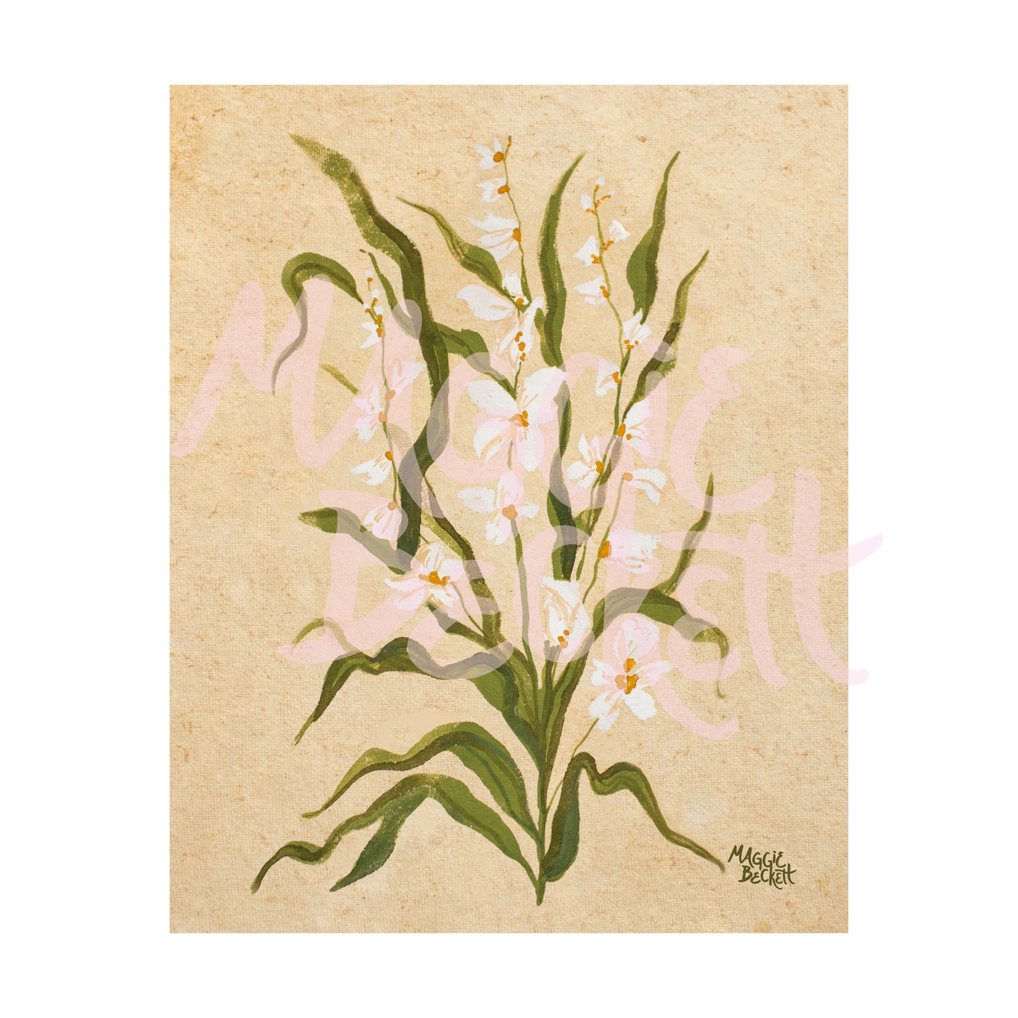 White Wildflower Art Print