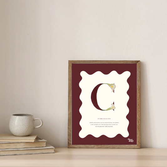 Floral Initials Art Print
