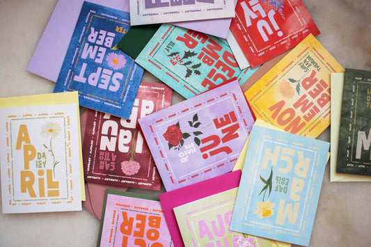 Birth Month Flower Collection Cards