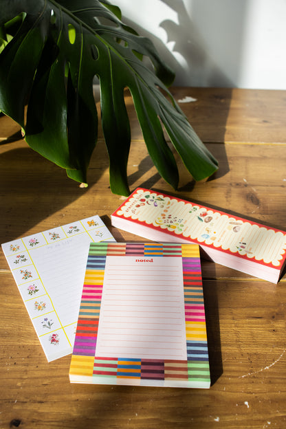 Multicolor Stripe Noted Notepad