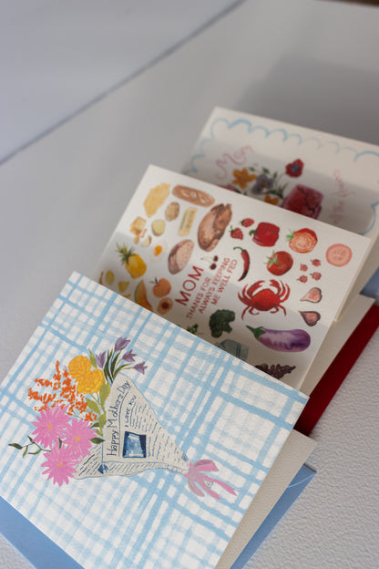 Newspaper Flowers Mother's Day Card
