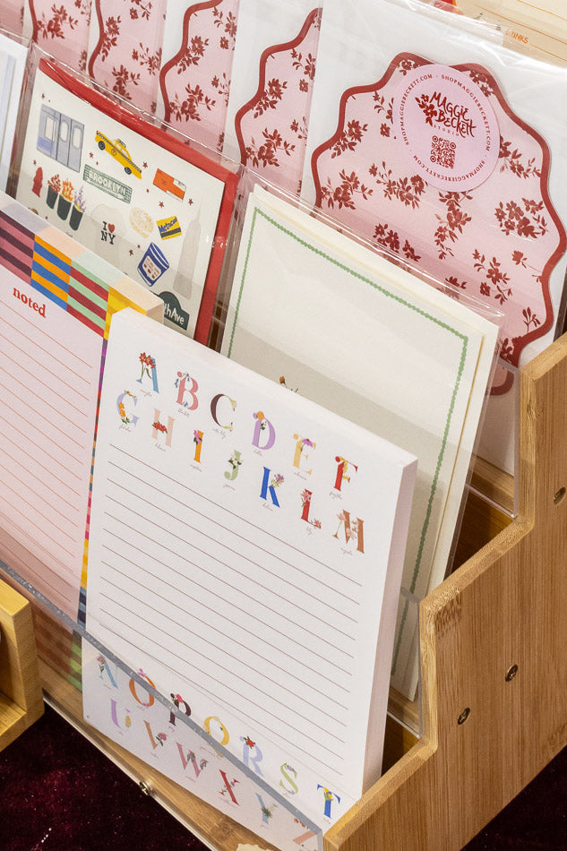 Floral Alphabet Notepad