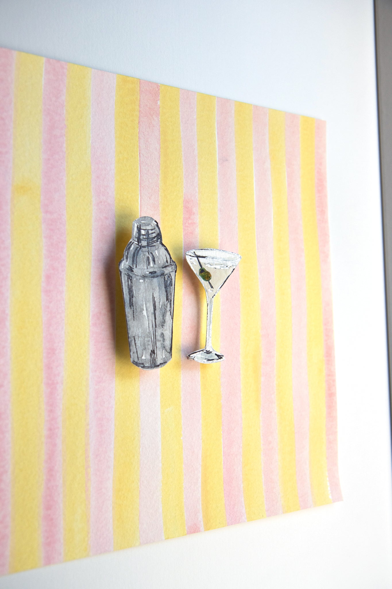 ORIGINAL: NY Icons Martini Stripe Artwork