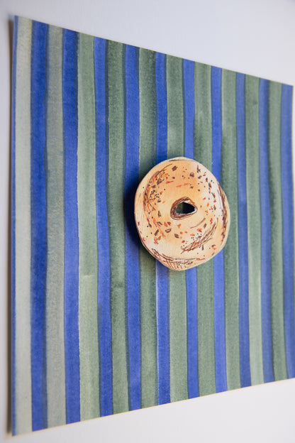 ORIGINAL: NY Icons Bagel Stripe Artwork