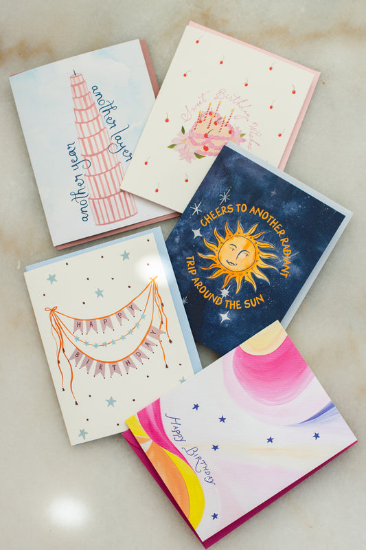 Birthday Bundle Set of 5 Mixed Cards