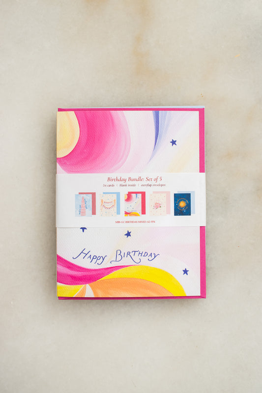 Birthday Bundle Set of 5 Mixed Cards