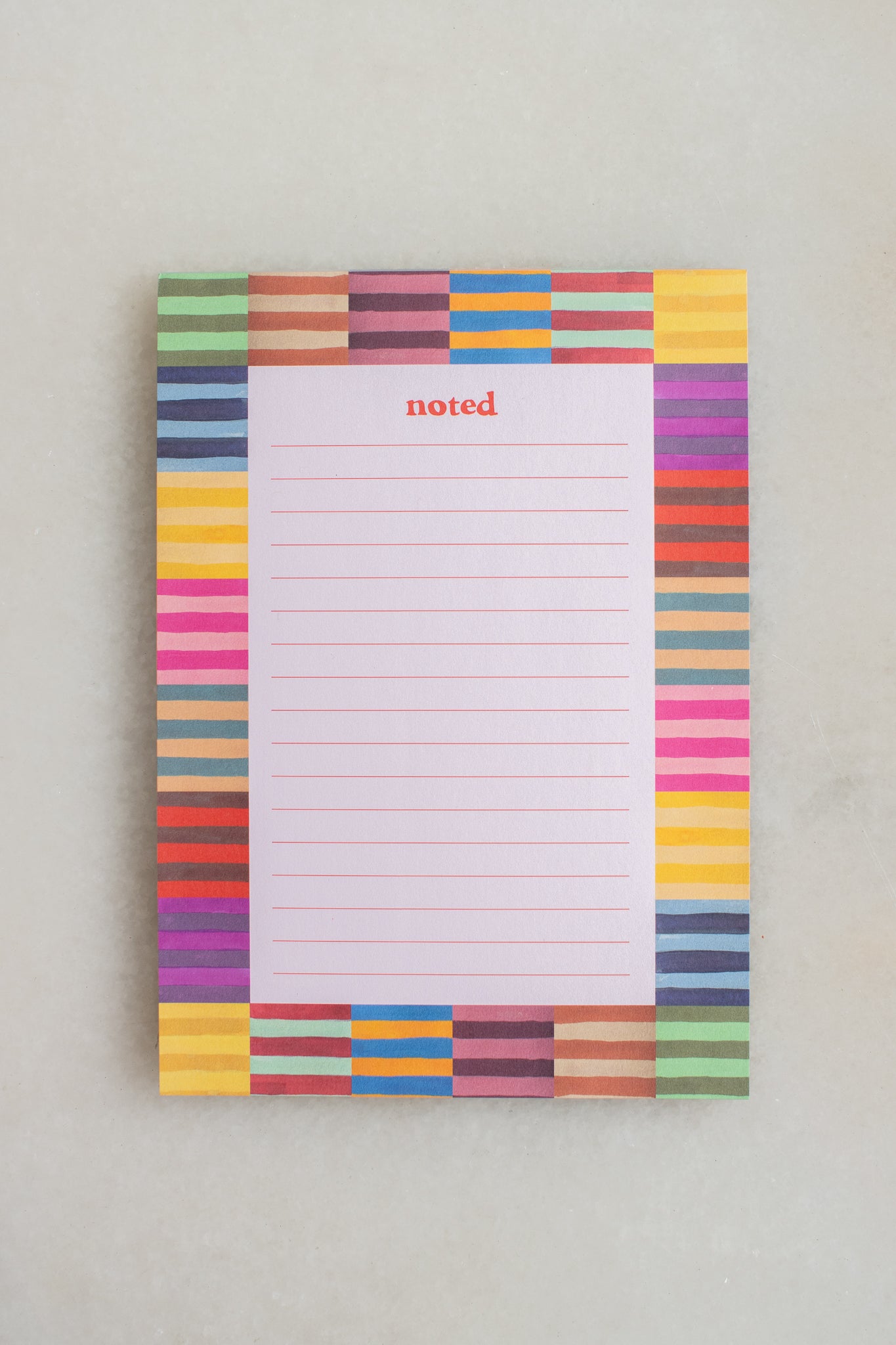 Multicolor Stripe Noted Notepad