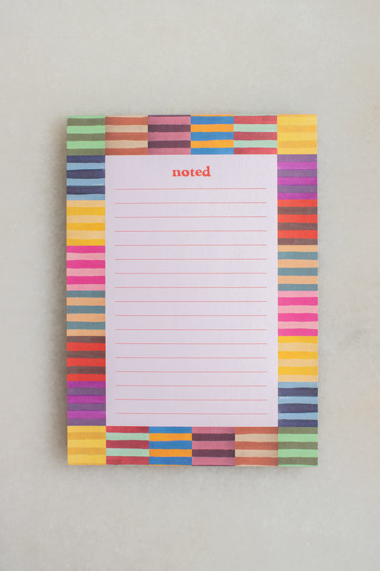 Multicolor Stripe Noted Notepad