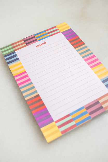 Multicolor Stripe Noted Notepad