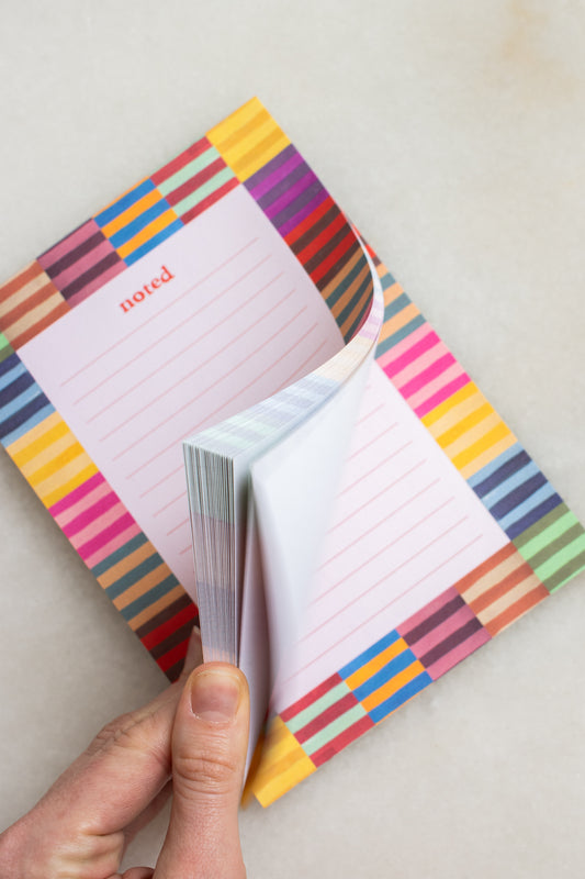 Multicolor Stripe Noted Notepad