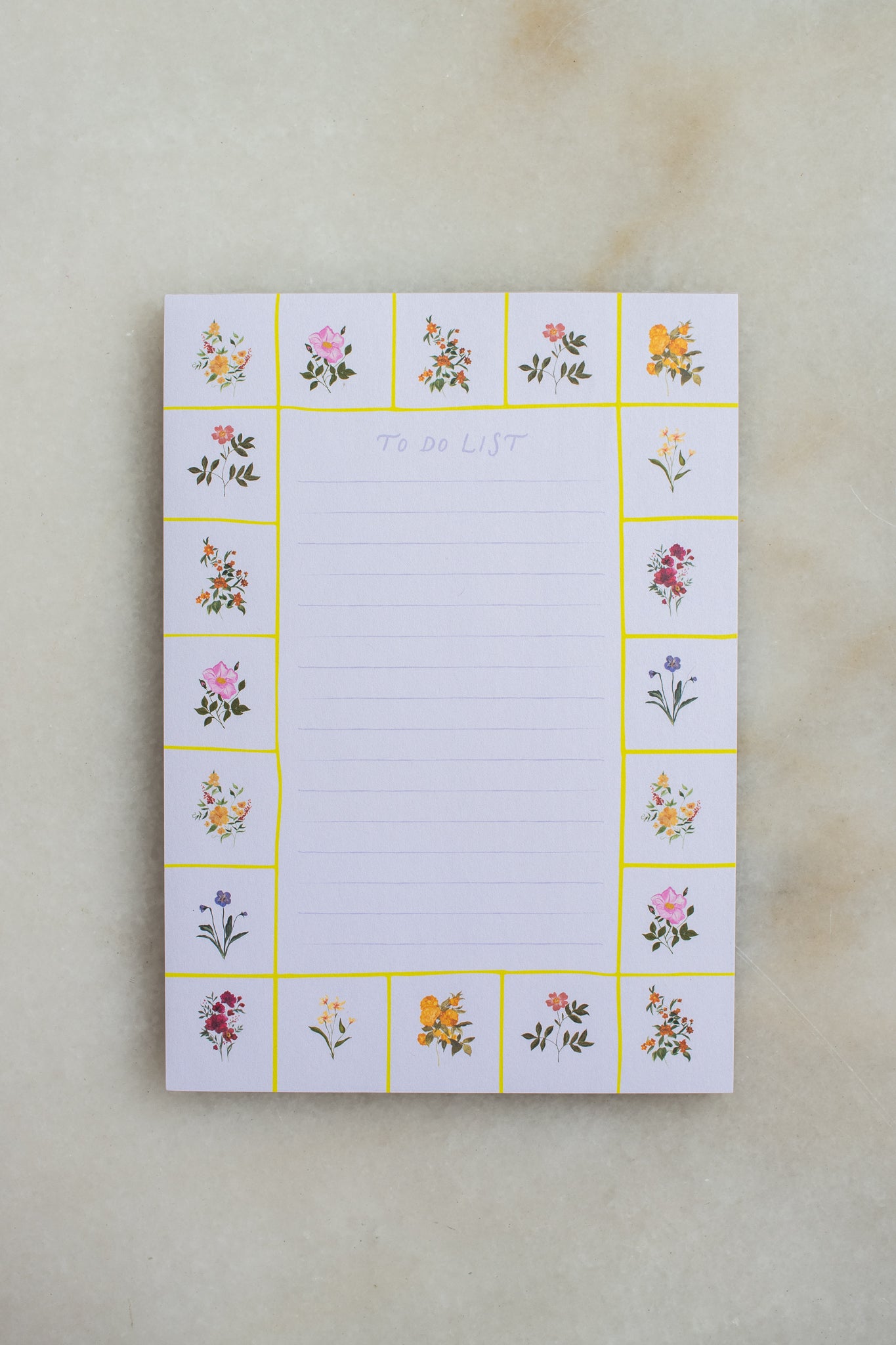 Floral To Do List Notepad