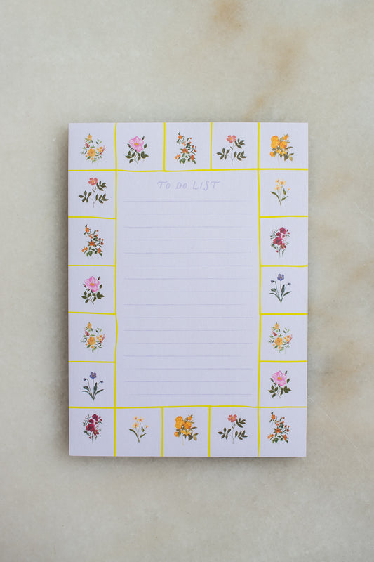 Floral To Do List Notepad