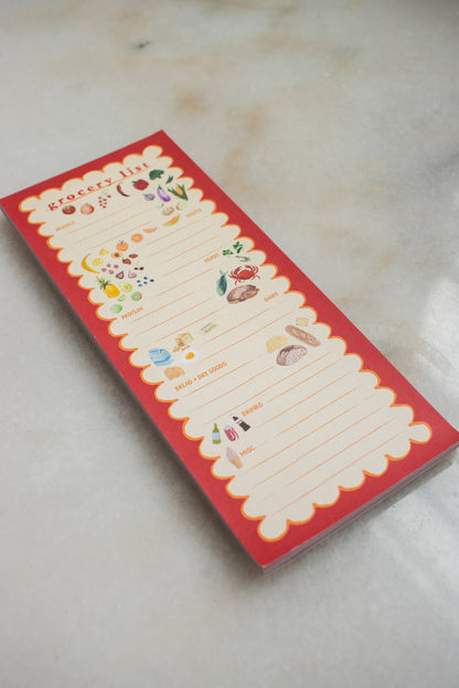 Foodie Illustrations Grocery List Notepad