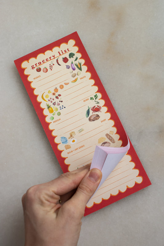 Foodie Illustrations Grocery List Notepad