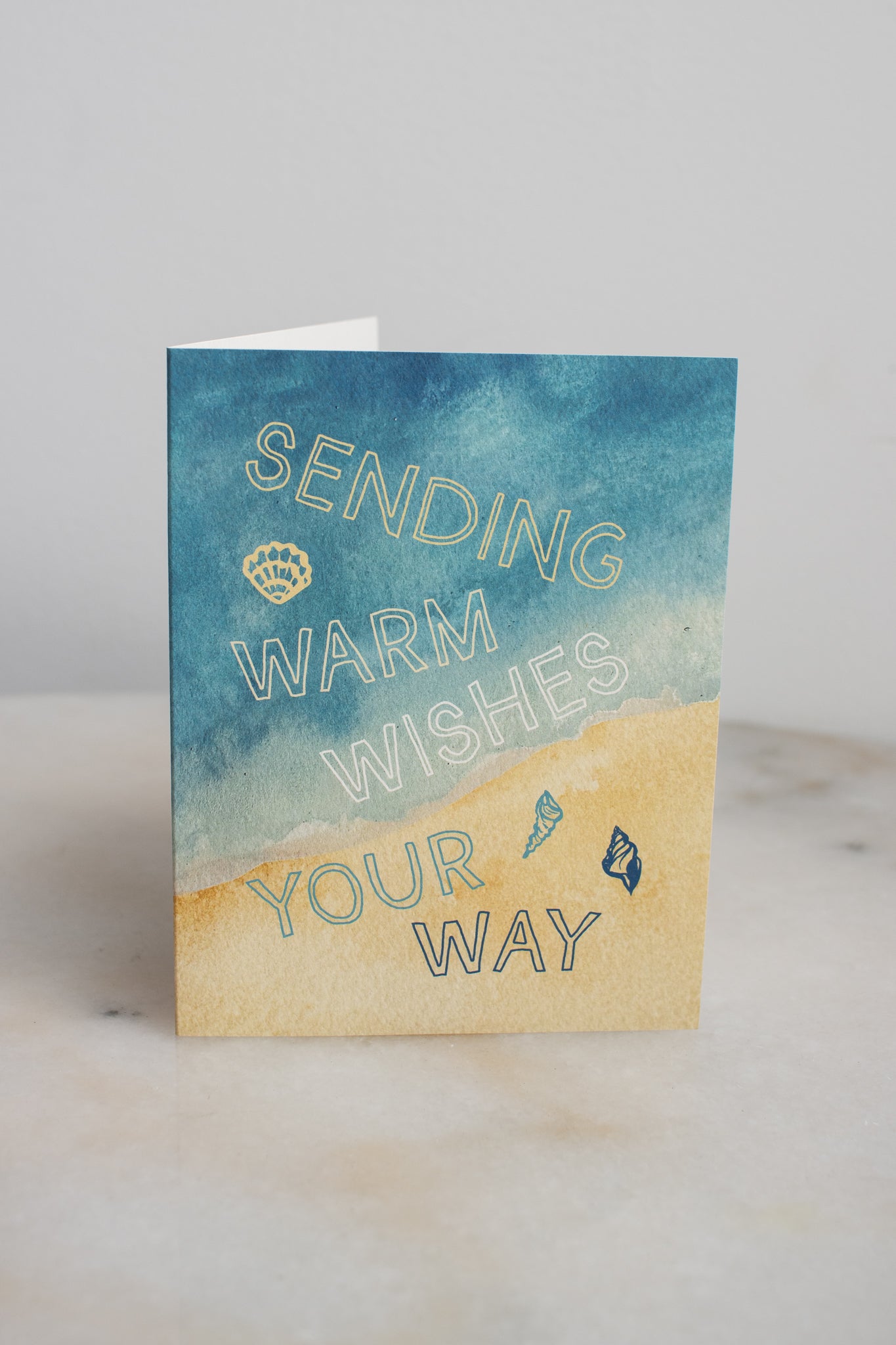 Sending Warm Wishes Beach Card