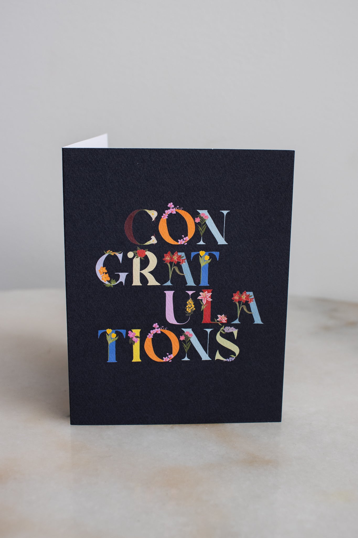 Congratulations Floral Letters Card