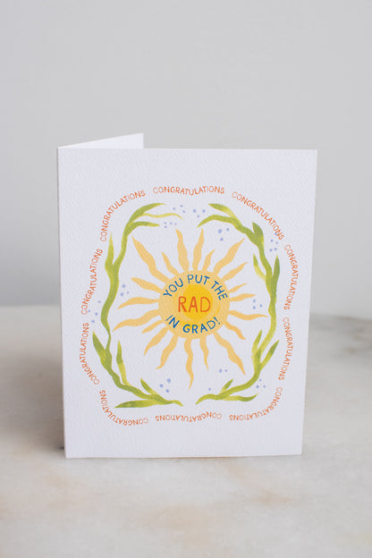 Put the Rad in Grad Sun Card