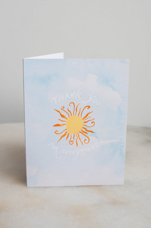 Thank You For Everything Sun Card