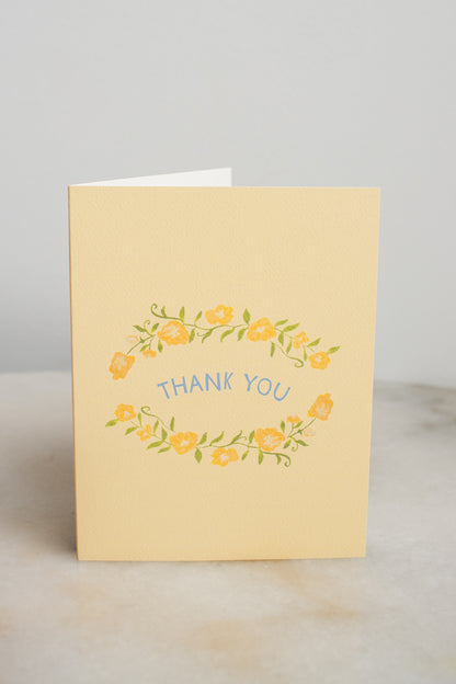 Yellow Flowers Thank You Card