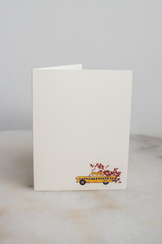 NYC Taxi Floral Card