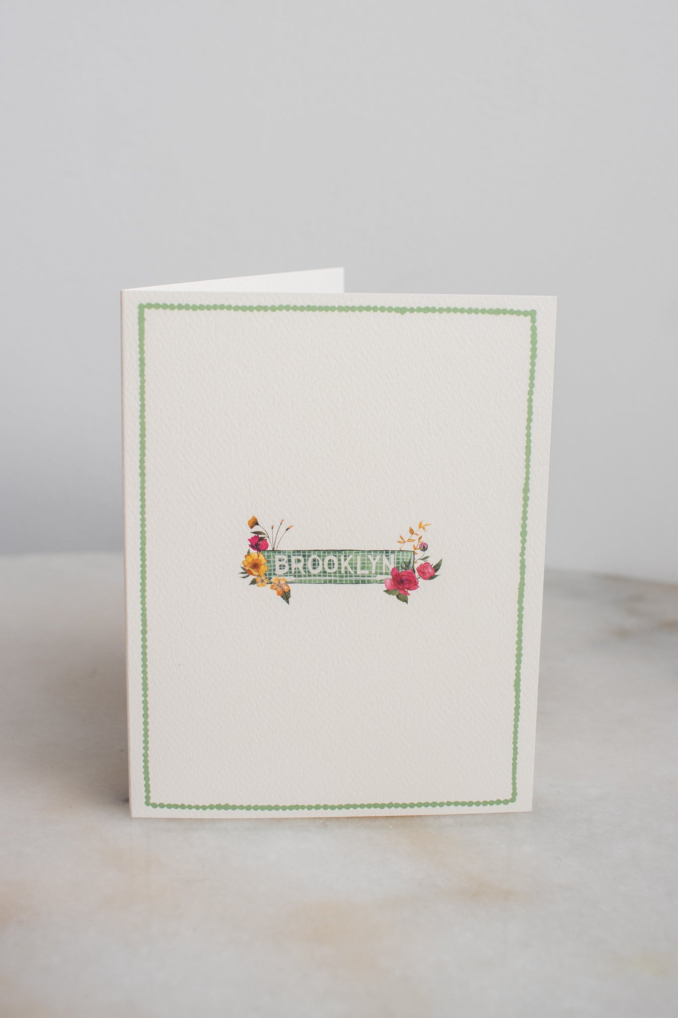 Brooklyn Subway Tile Floral Card