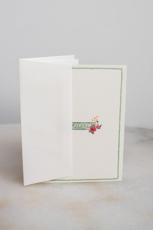 Brooklyn Subway Tile Floral Card