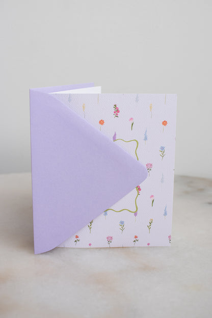 Thinking of You Lilac Flower Card