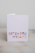Birthday Wishes Floral Letters Card