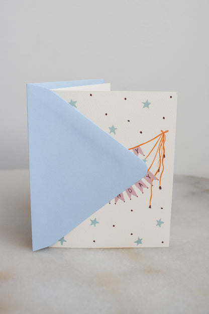 Star Bunting Banner Birthday Card