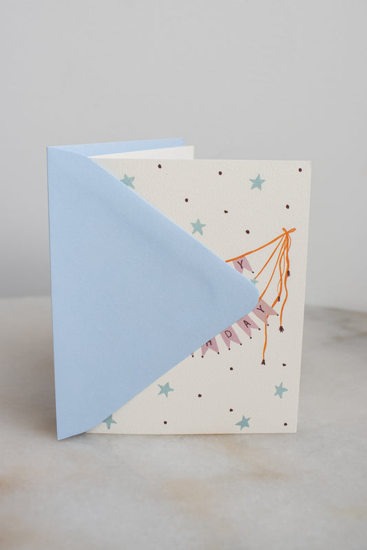 Star Bunting Banner Birthday Card