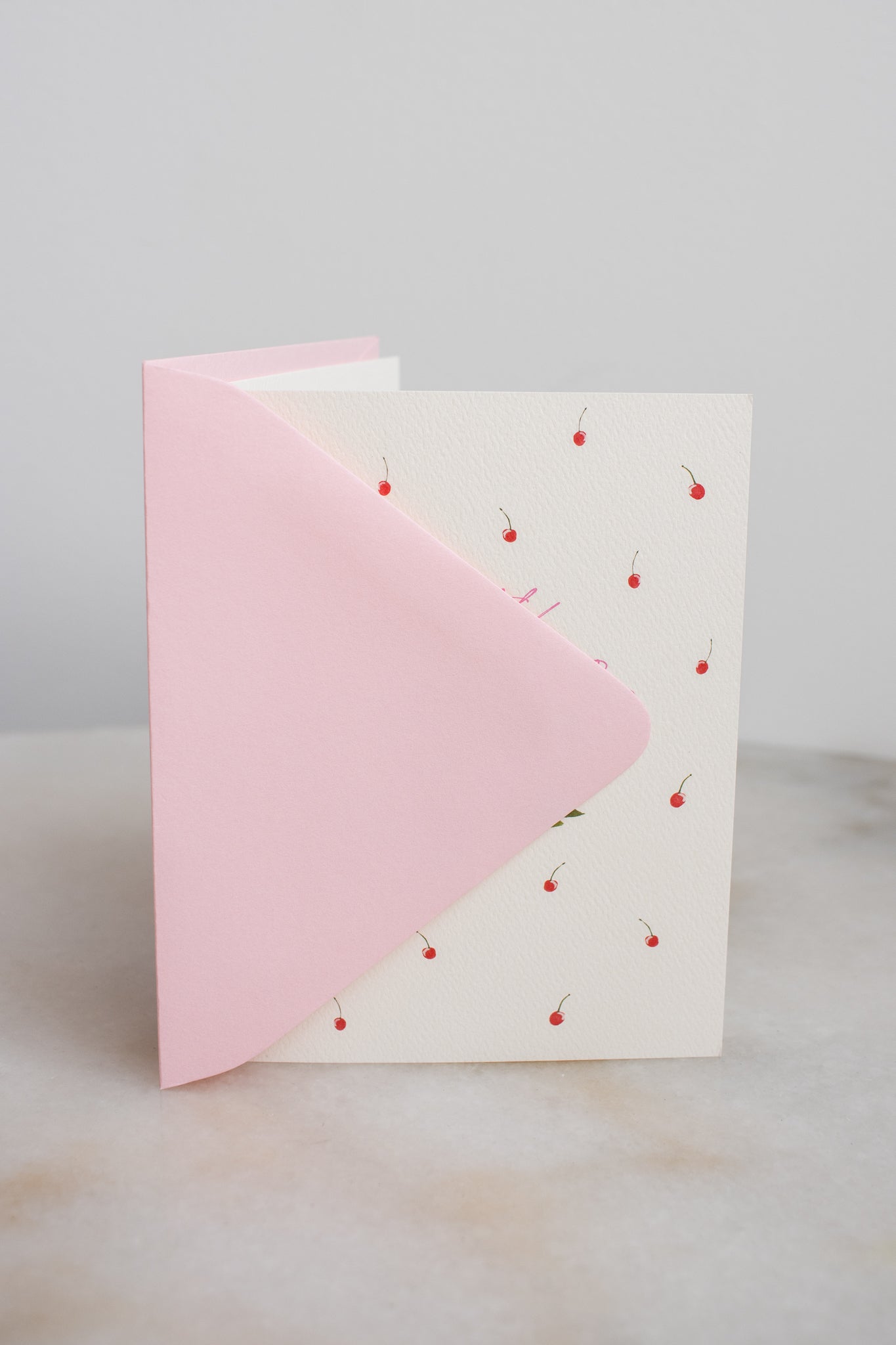 Cherry Birthday Cake Card