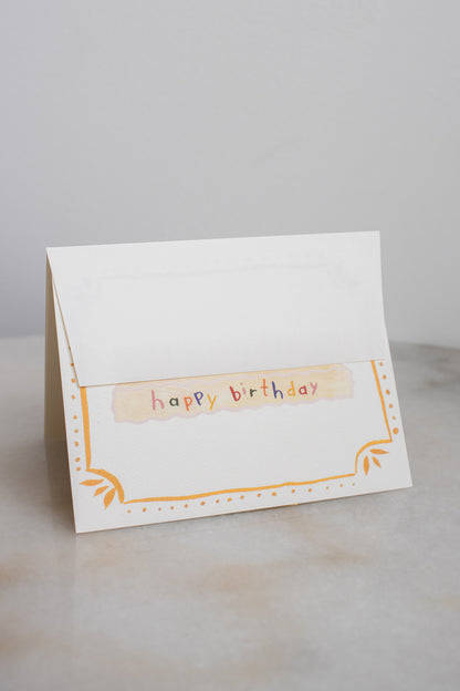 Long Cake + Candles Birthday Card
