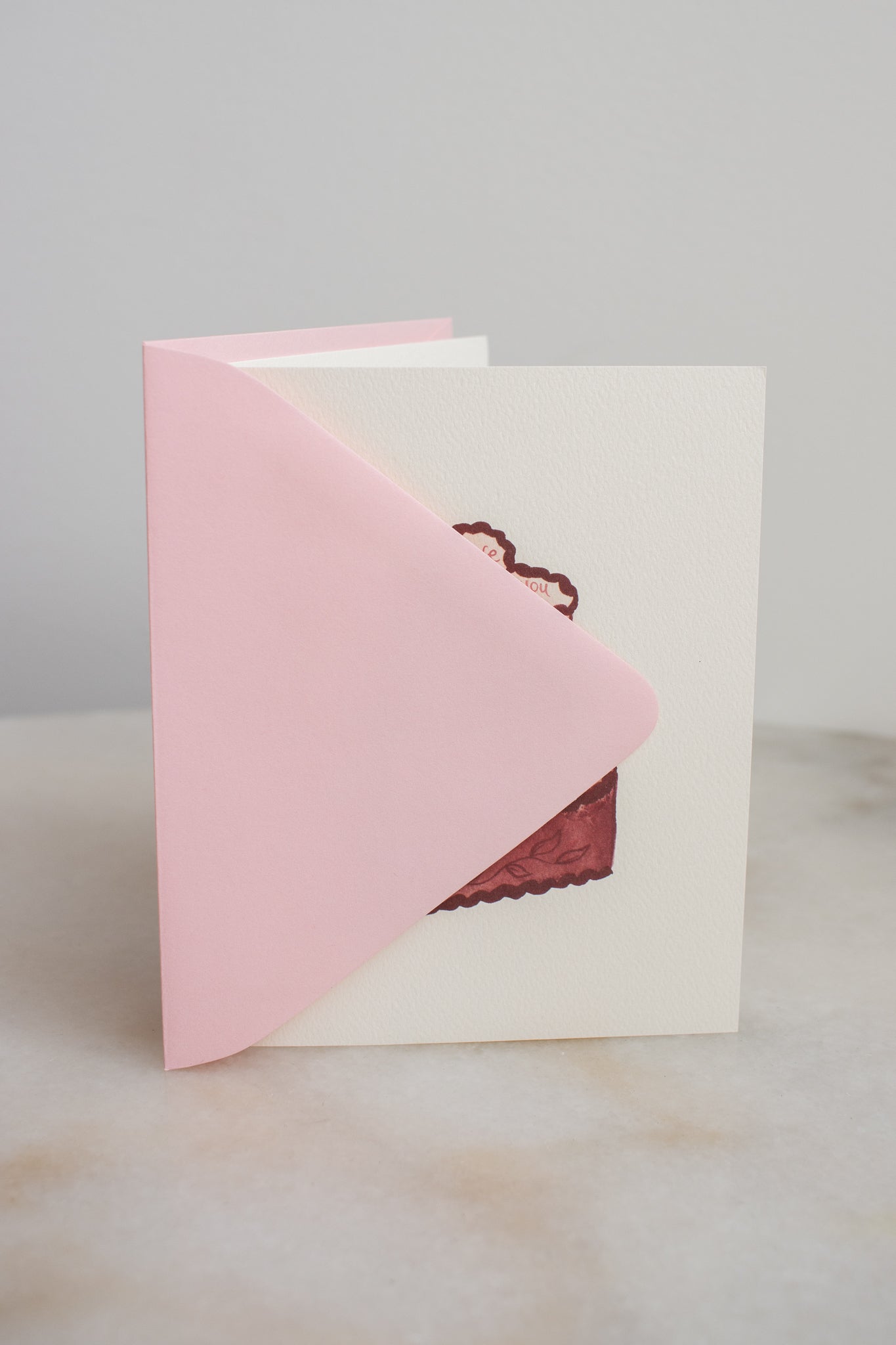 Love Was Made For Me & You Cake Card