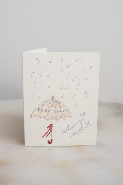 Showered With Love Bridal Shower Card
