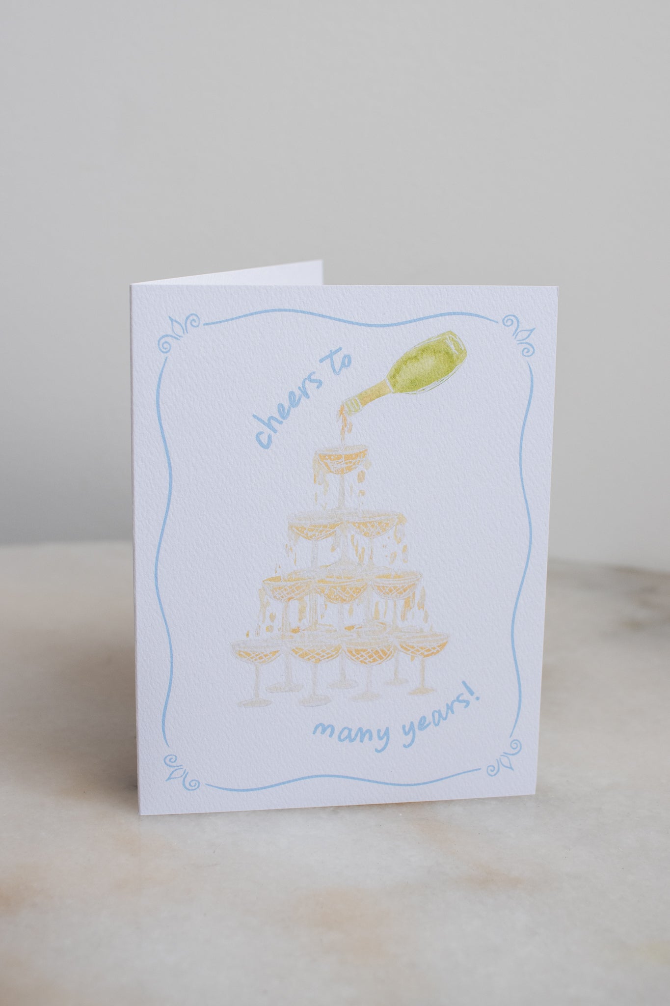 Cheers to Many Years Wedding Card