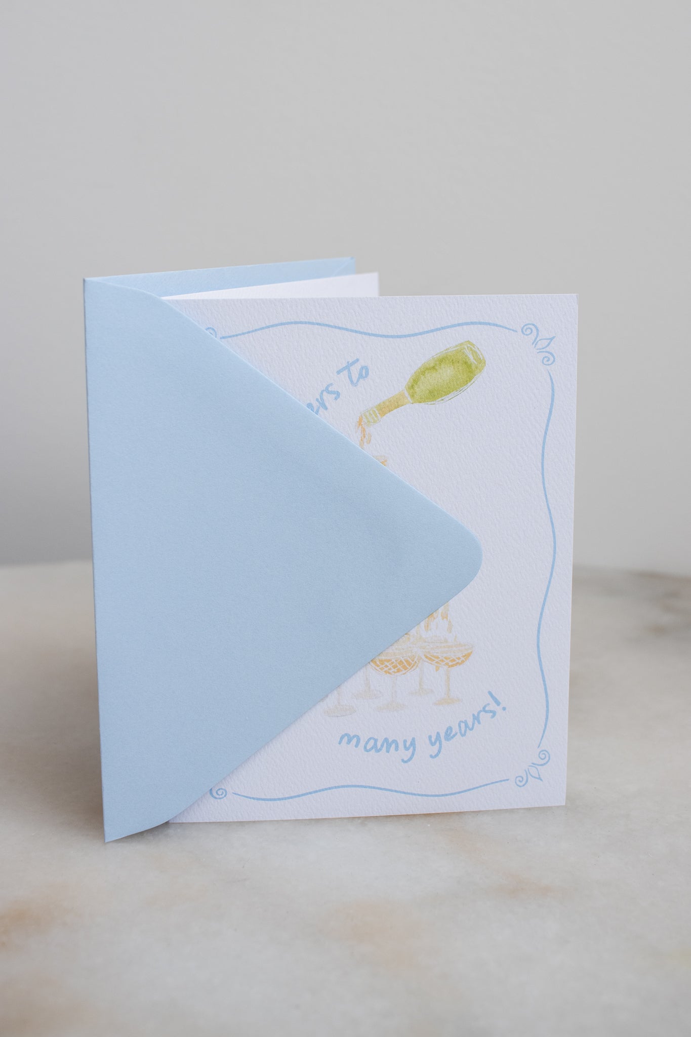 Cheers to Many Years Wedding Card